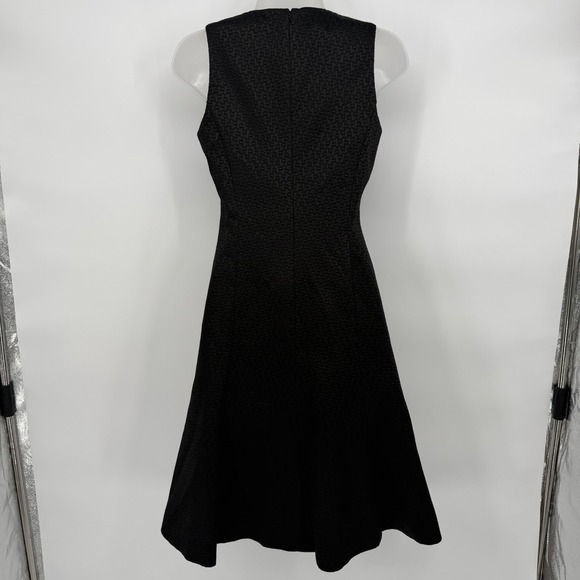 VTG Badgley‎ Mischka Sz 2 Fit & Flare Cocktail Dress Embellished Straps Textured - Picture 3 of 9